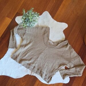 WE THE FREE Tan Long Sleeve Knit TOP S